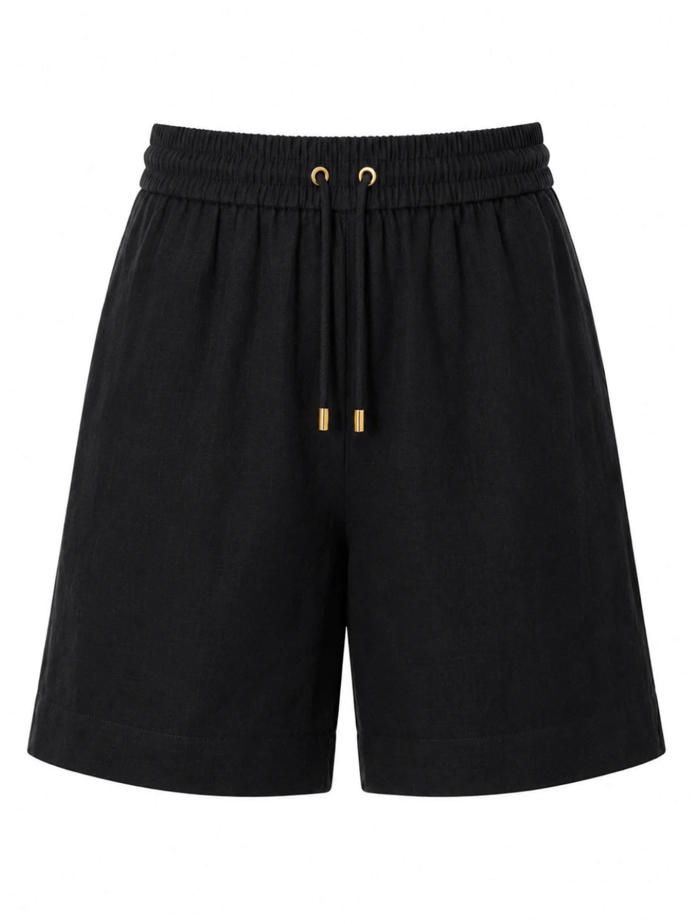 BREEZERA Pants 'Leinenshorts' in Black: front