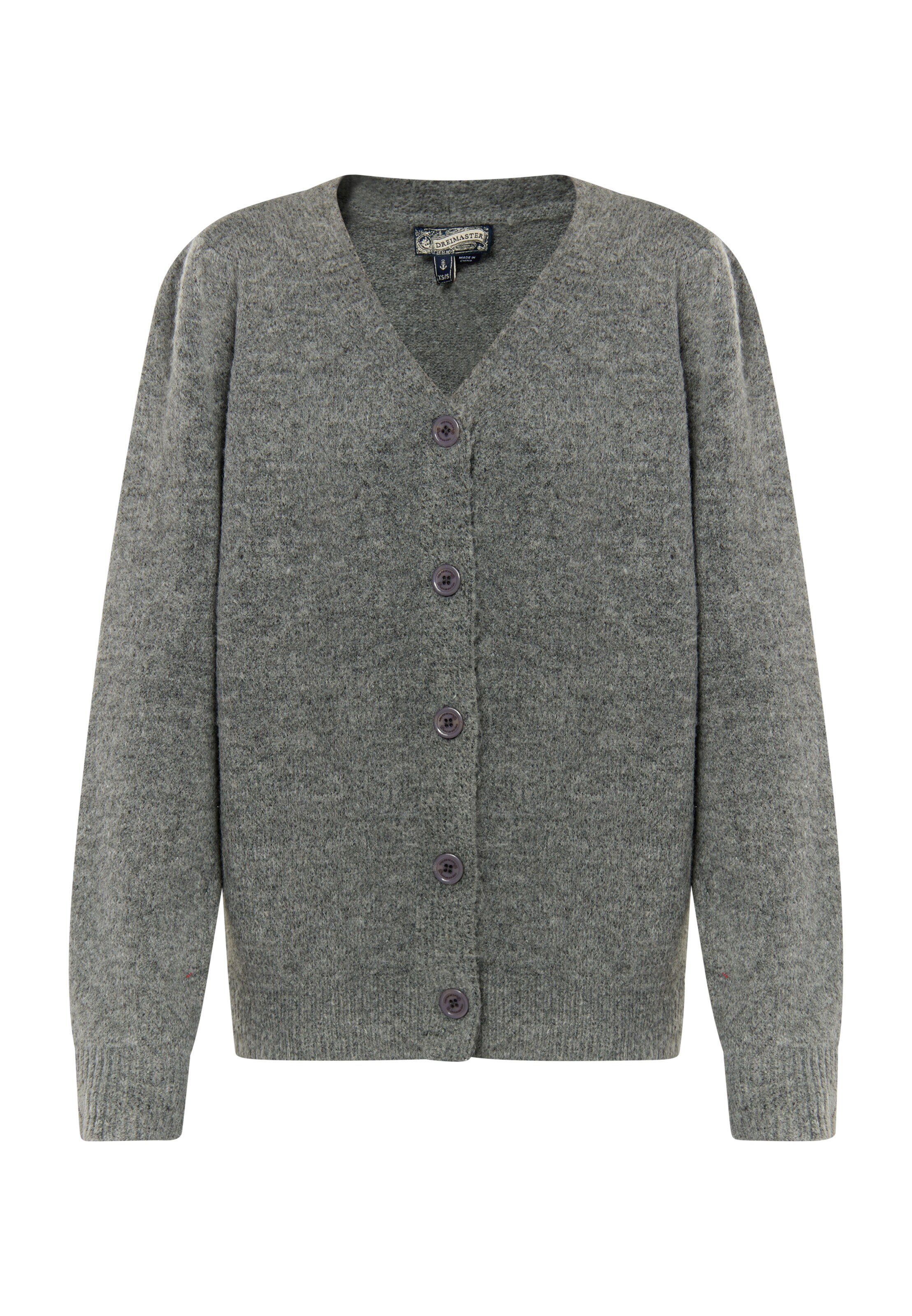 DreiMaster Vintage Kardigán 'Altiplano' - szürke: elől