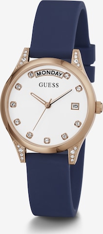 GUESS Analoog horloge 'MINI AURA' in Blauw