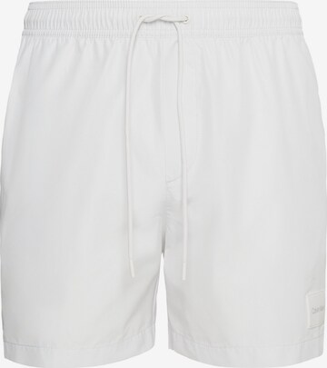 Shorts de bain Calvin Klein Swimwear en blanc : devant