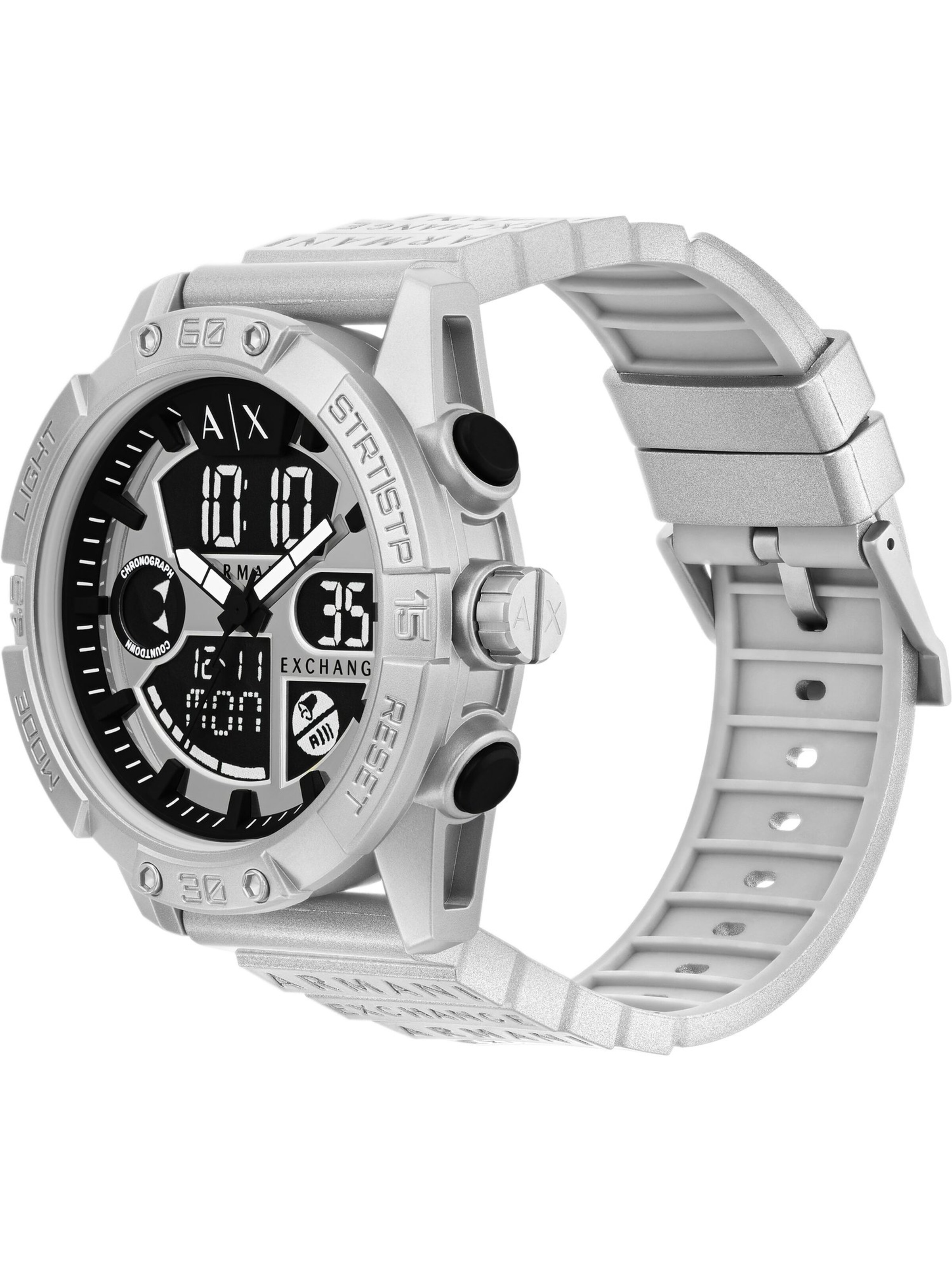 ARMANI EXCHANGE Digital Watch in Silver ABOUT YOU