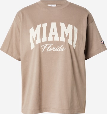 Champion Authentic Athletic Apparel T-Shirt in Braun: predná strana
