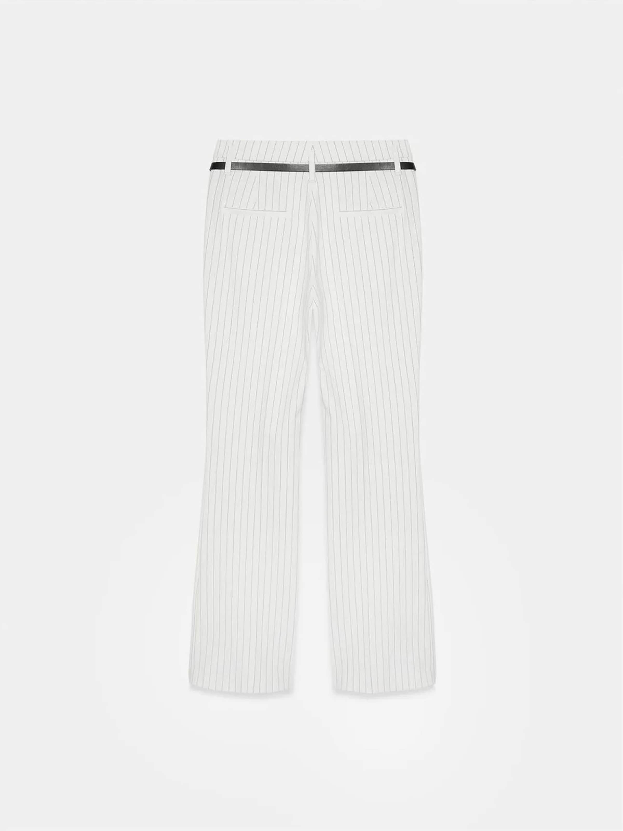 Dilvin - Flared Calças em branco