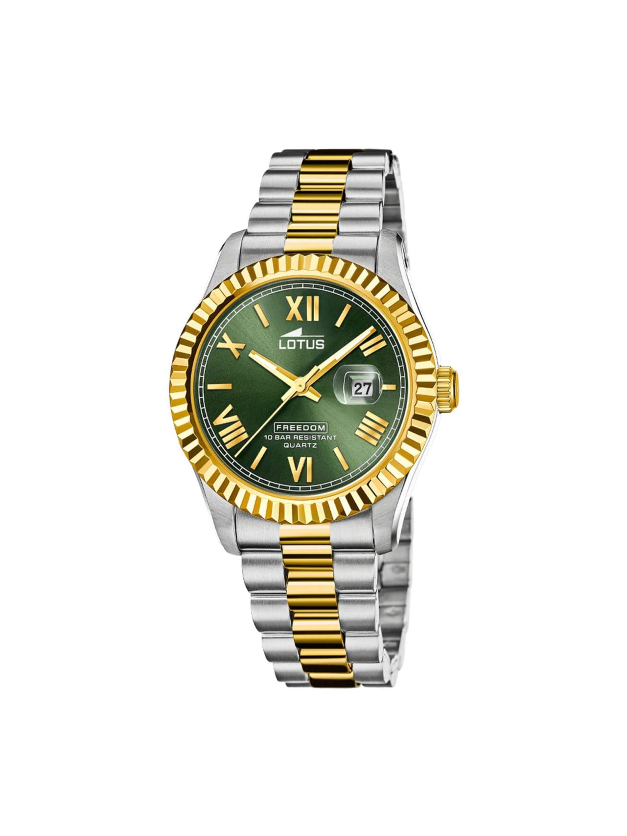 Lotus Analoog horloge 'Date watch Freedom' in Groen: voorkant