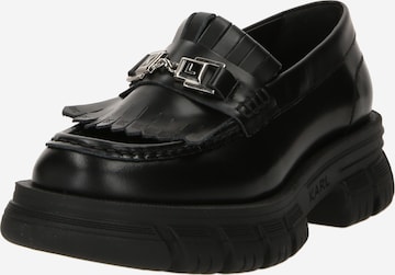 Papuci de casă de la Karl Lagerfeld pe negru: față