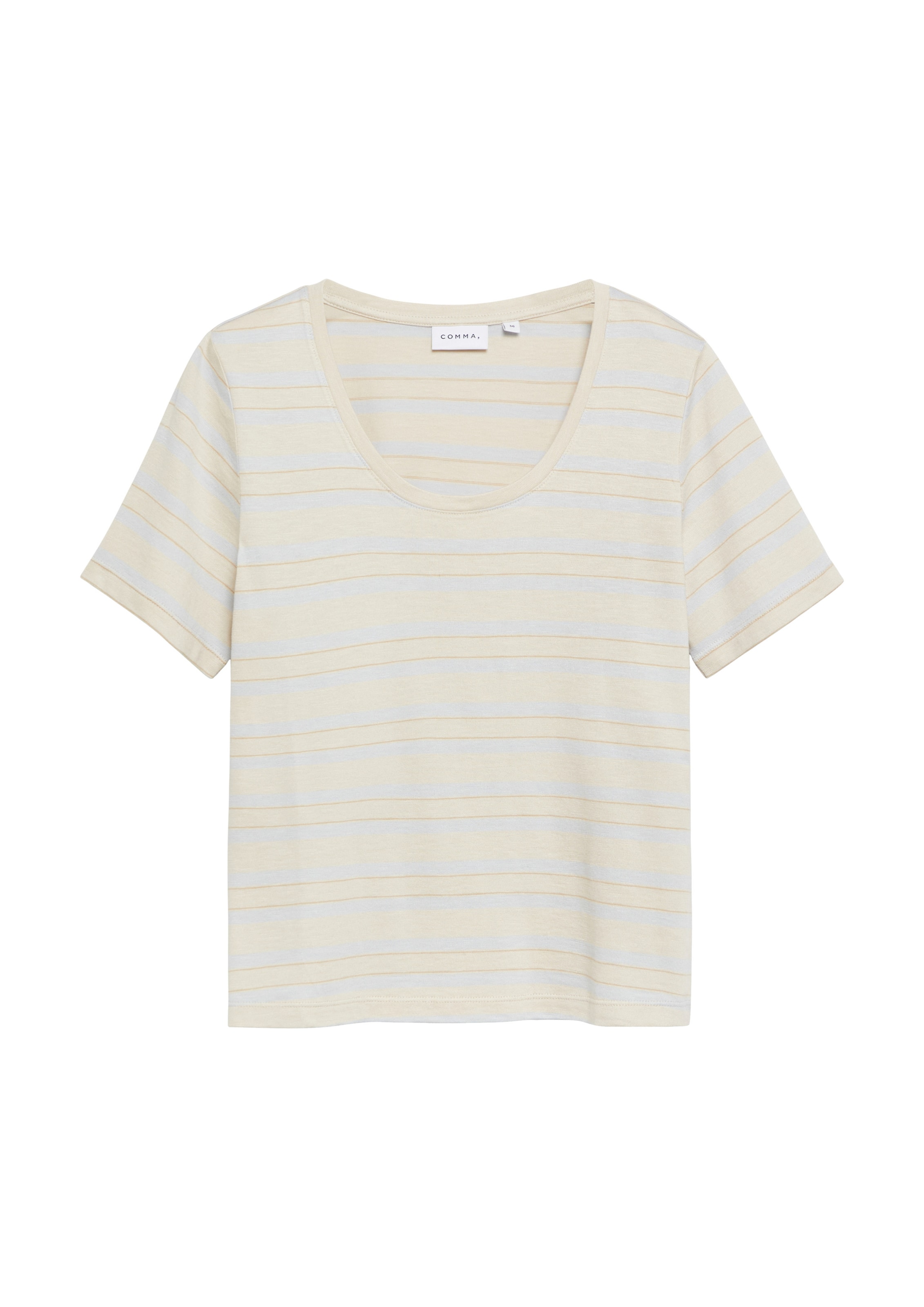 COMMA T-Shirt in Beige: Vorderseite