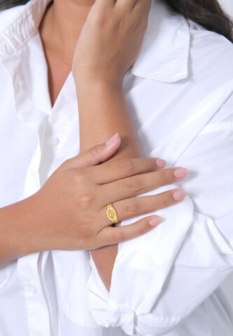 ELLI Ring 'Sonne' in Goud: voorkant