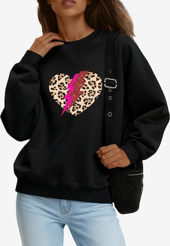 GORHEY Sweatshirt in Schwarz: Vorderseite