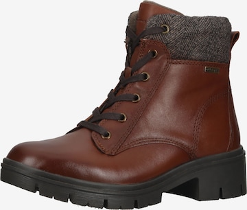 TAMARIS Lace-Up Ankle Boots in Brown: front