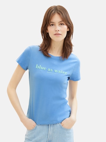 TOM TAILOR DENIM Μπλουζάκι σε μπλε: μπροστά