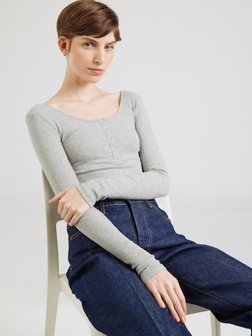 PIECES Shirt 'PCKITTE' in Grey: front