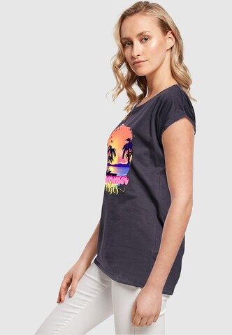 Merchcode Shirt 'Summer Vibes Sunset' in Blue
