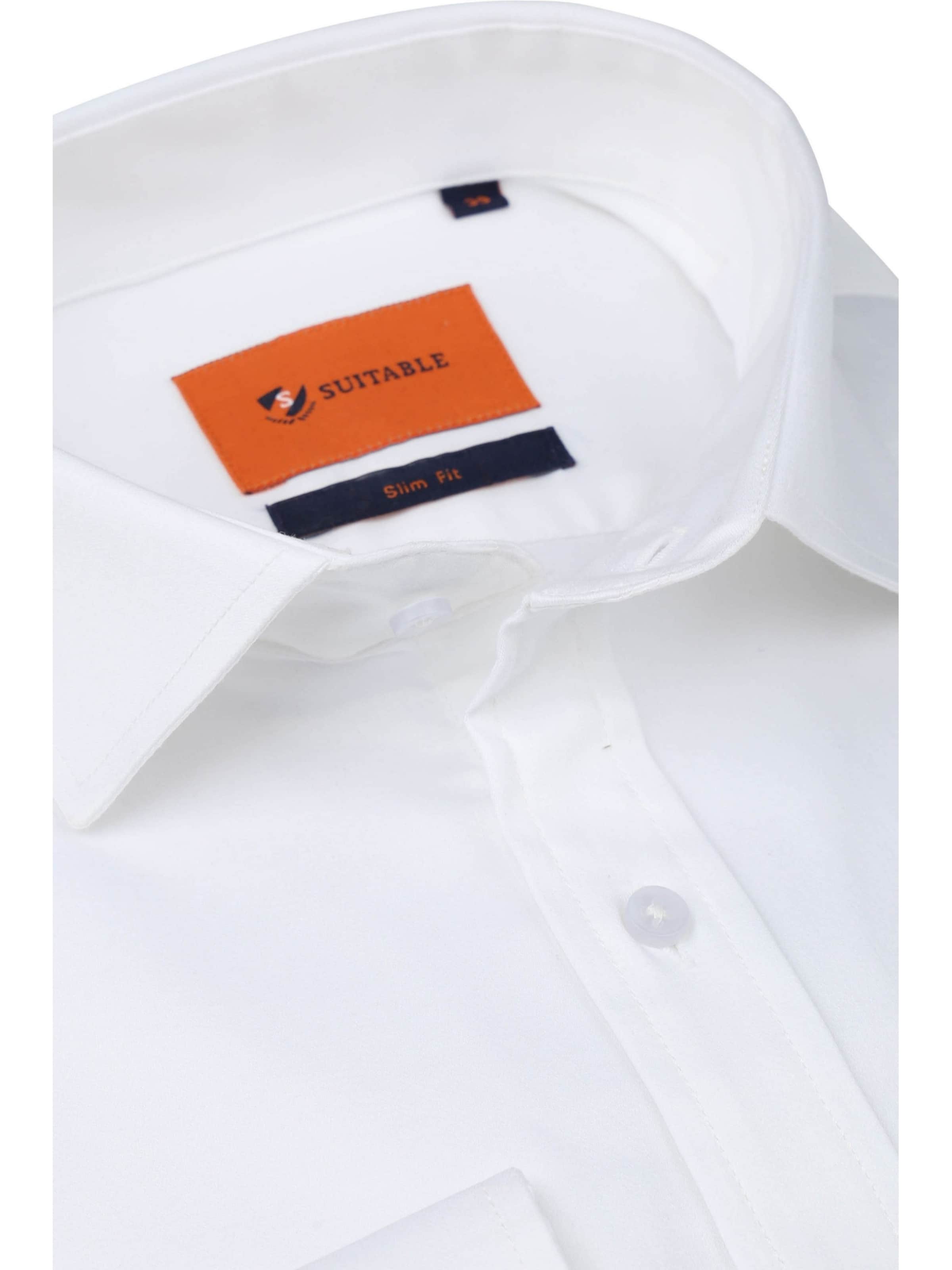 Coupe slim Chemise Suitable en blanc