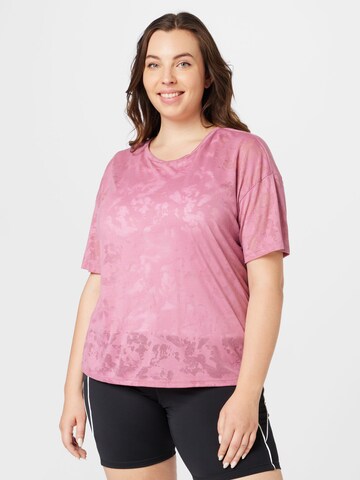 Only Play Curvy Functioneel shirt 'EKIN' in Roze: voorkant