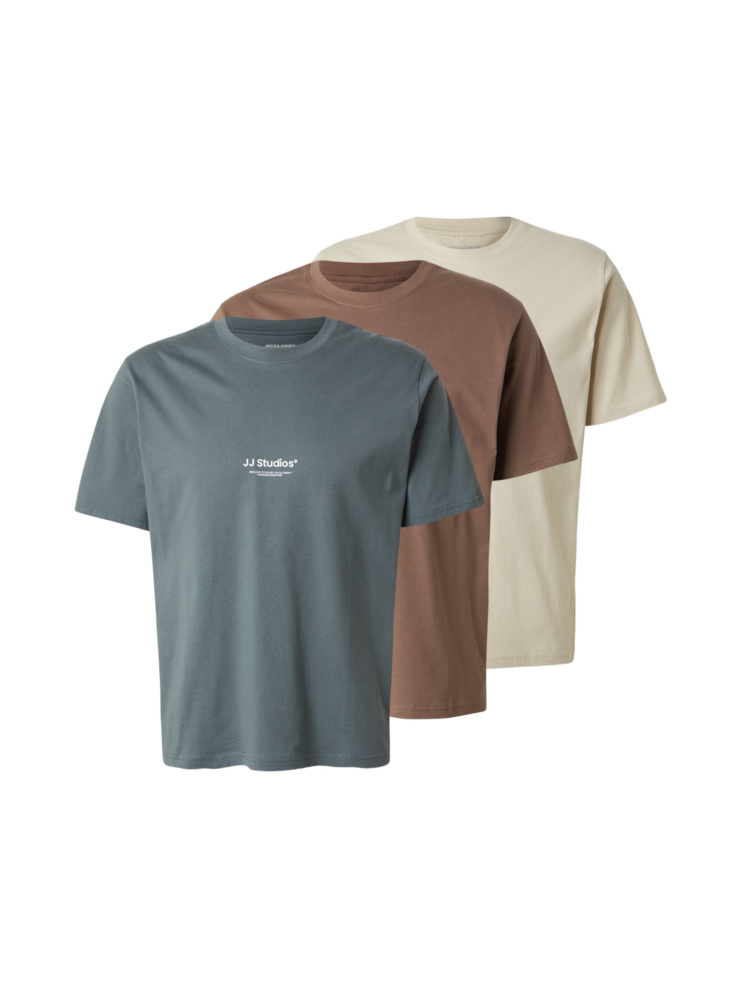 JACK & JONES Μπλουζάκι 'JJESOHO' σε καφέ: μπροστά