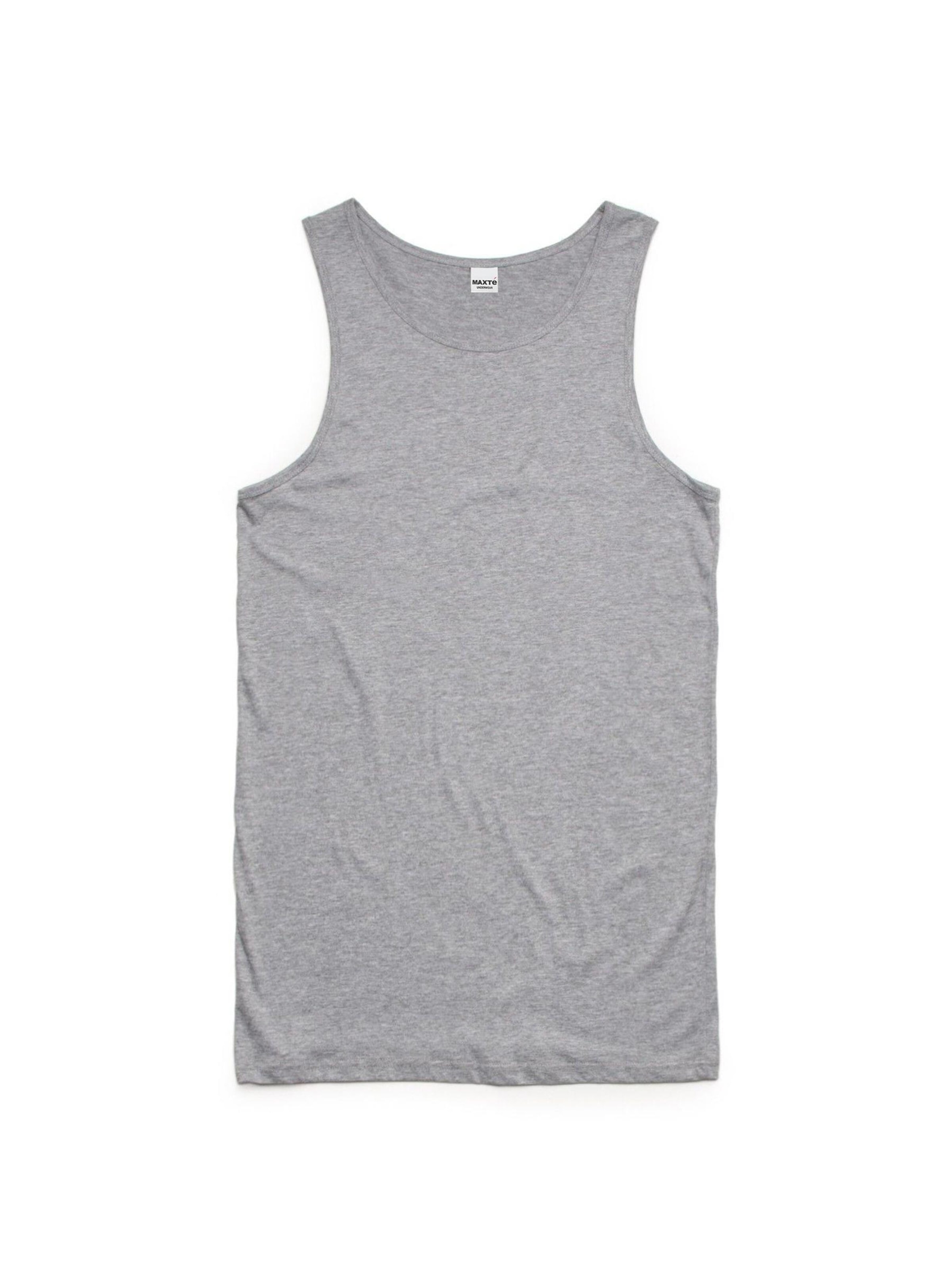 Maxte Undershirt 'BASIC MAX Ärmelloses Trägerhemd 5er Pack' in Grey