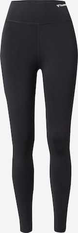 Hummel Skinny Workout Pants in Black: front