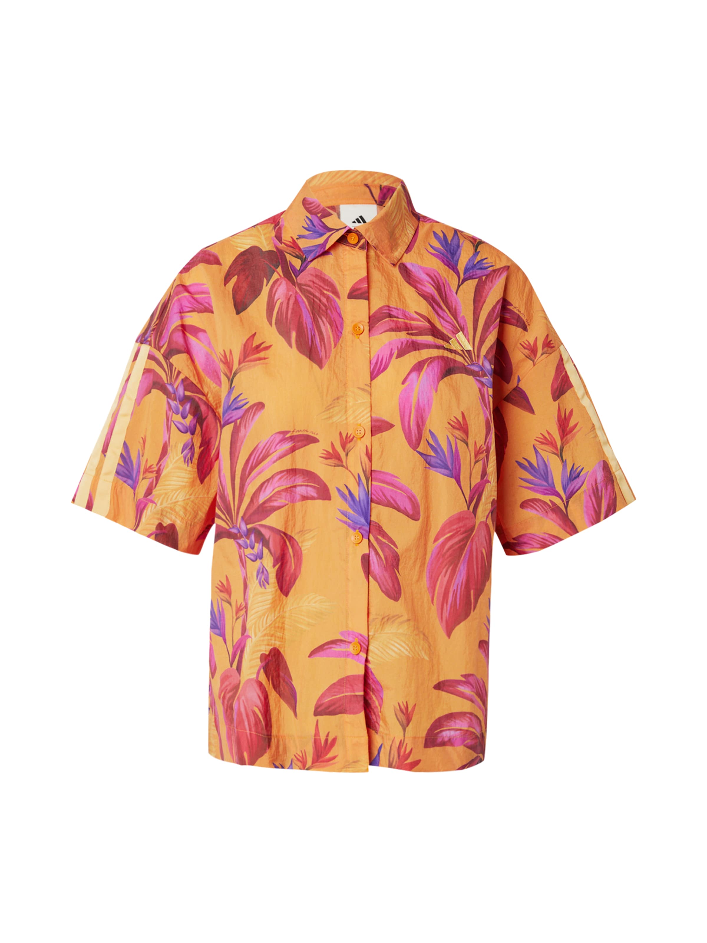 ADIDAS SPORTSWEAR Athletic button up shirt 'FARM PRM' in Orange: front