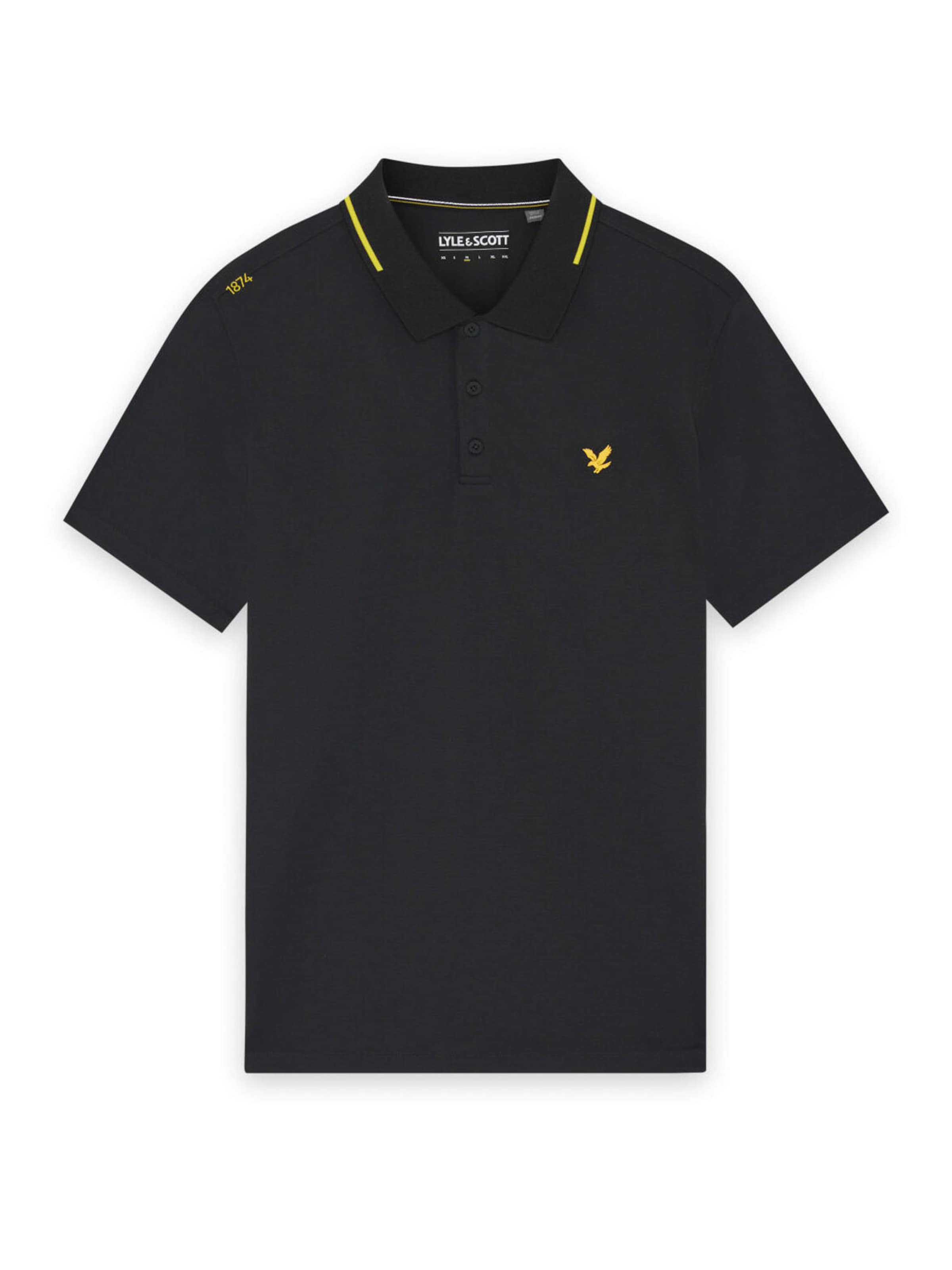 Lyle & Scott Functioneel shirt '1874' in Zwart: voorkant