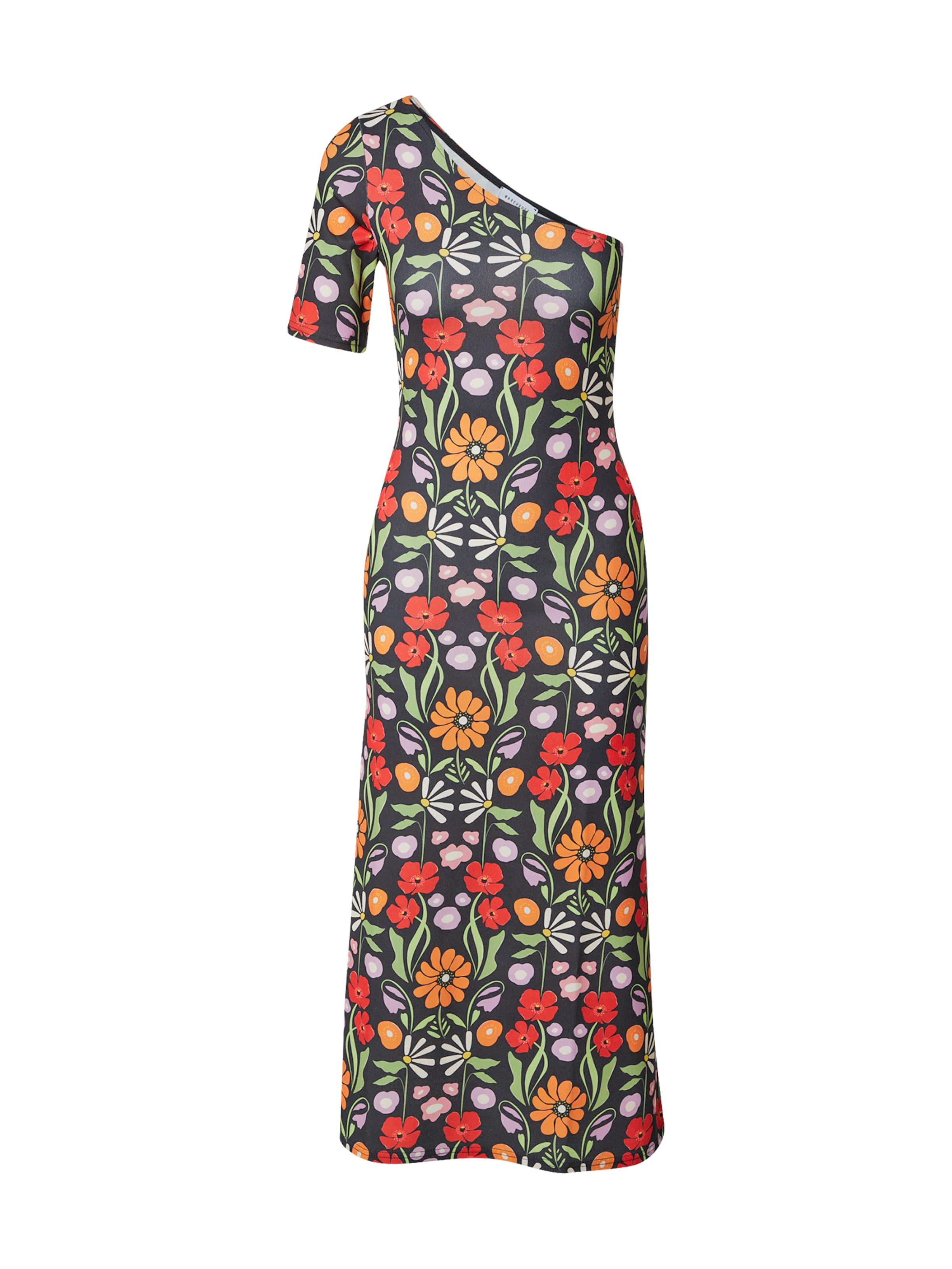 Warehouse Šaty 'Rose England' – černá: přední strana