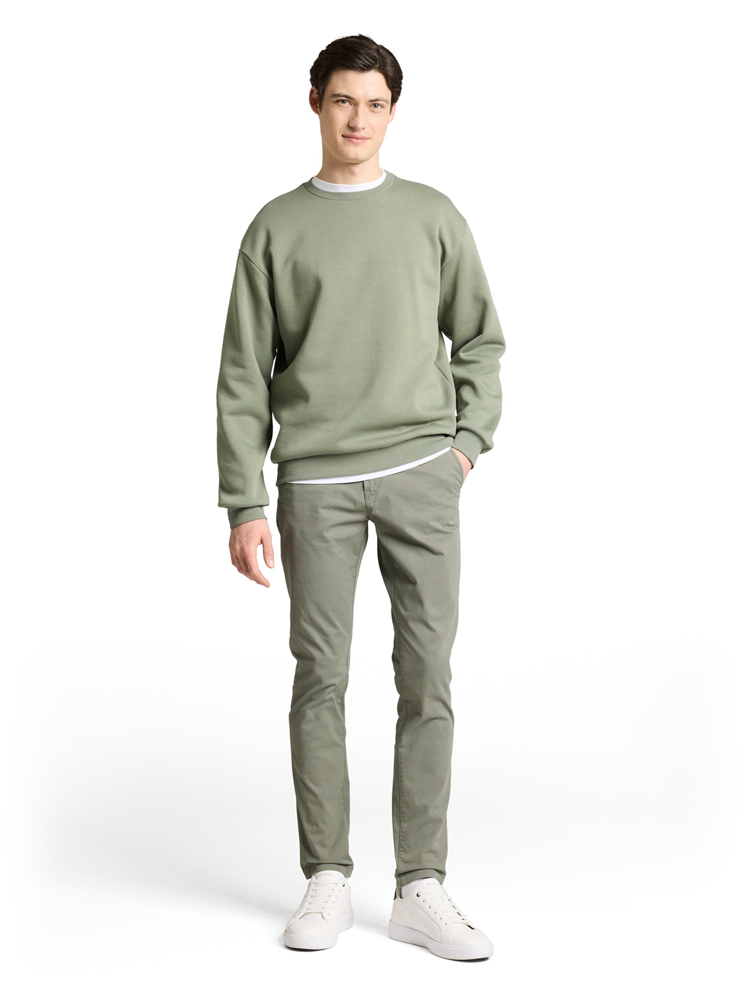 TOM TAILOR DENIM Slim fit Chino Pants in Green