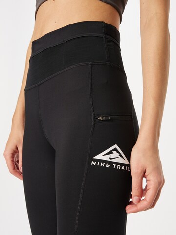 NIKE Skinny Sports trousers in Black