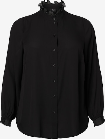 Zizzi Blouse 'MBRYTY' in Zwart: voorkant