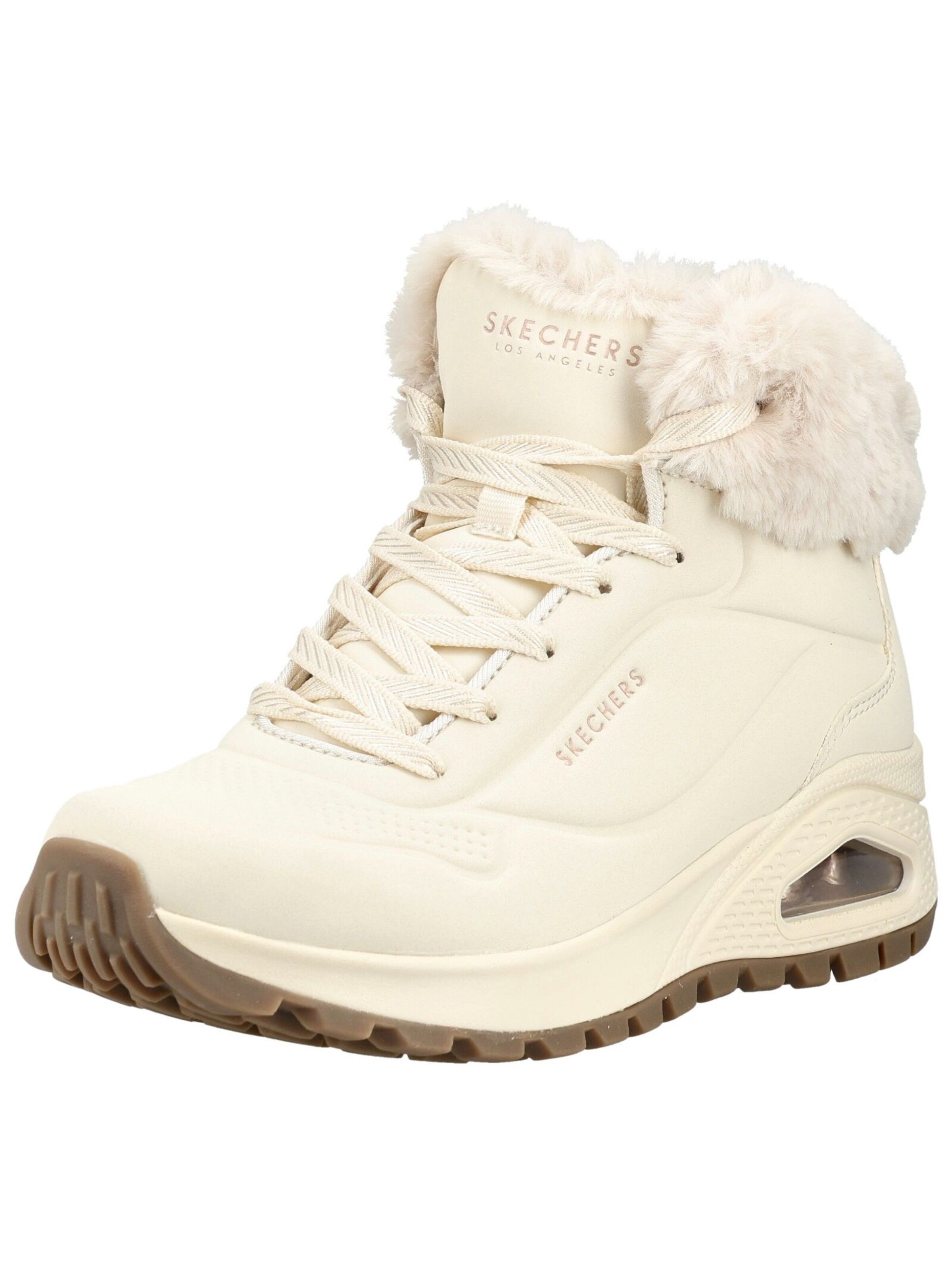 SKECHERS Lace-up bootie 'Uno Rugged' in White: front