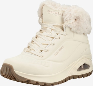 SKECHERS Lace-up bootie 'Uno Rugged' in White: front