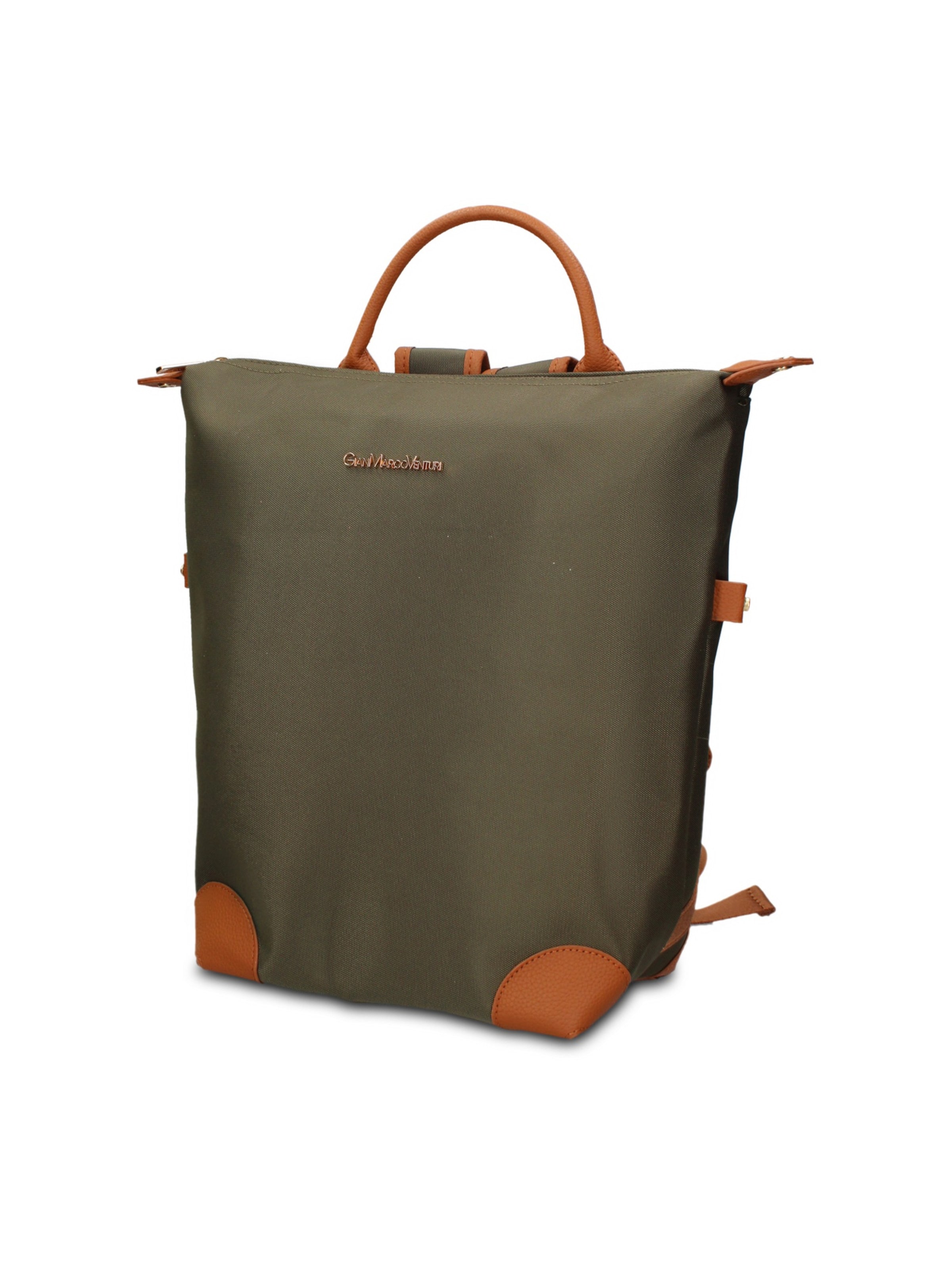 Zaino 'Zaino Novara Elite Gianmarco Venturi - Pelle Vegana 100% PU' di GianMarco Venturi in verde