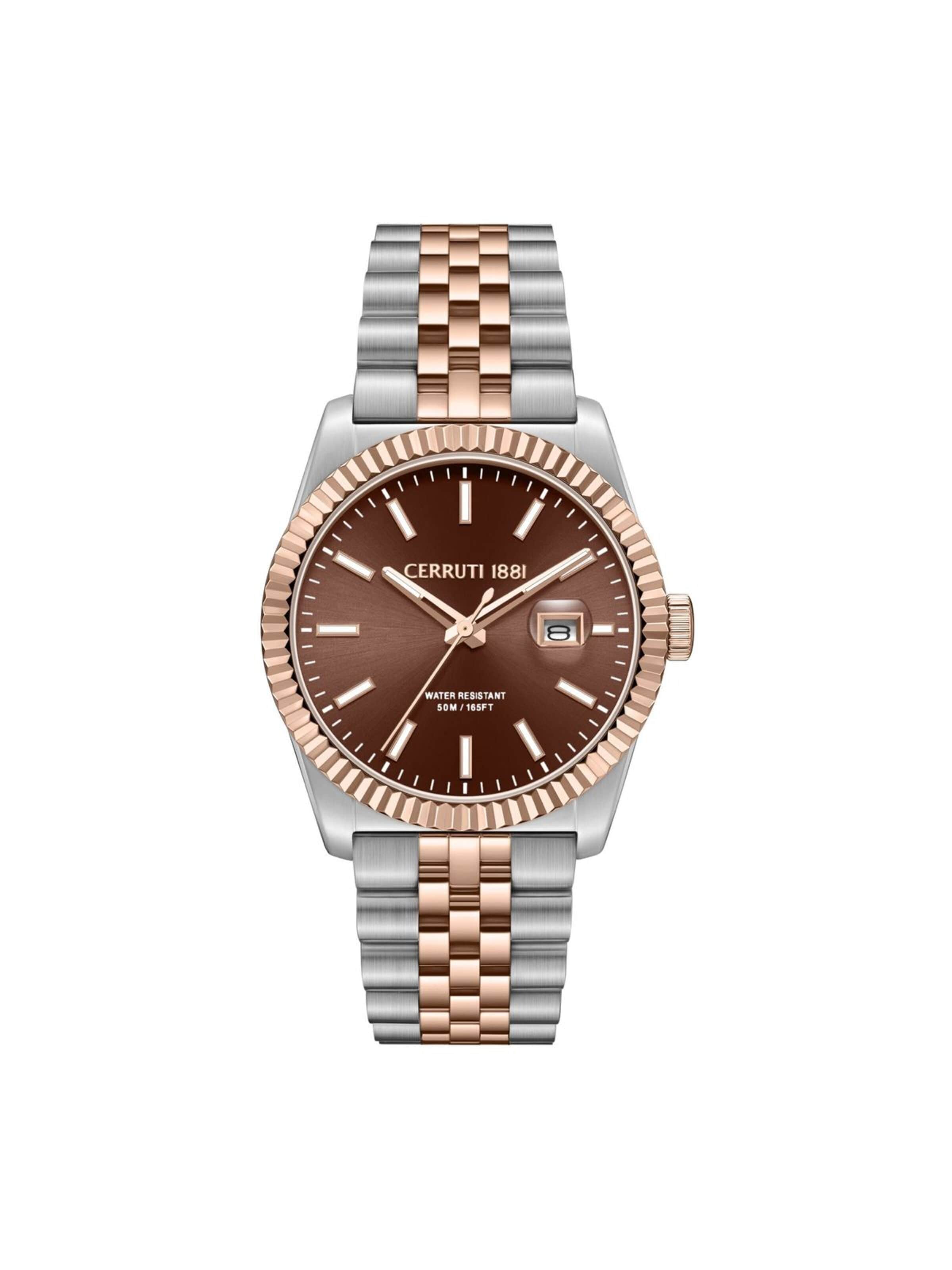 CERRUTI 1881 Zegarek analogowy 'Date watch Chienti' w kolorze srebrny: przód