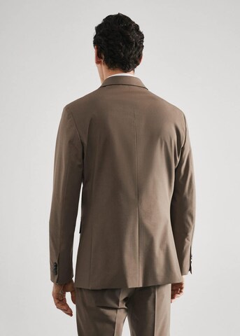 MANGO MAN Slim fit Suit Jacket 'Brasilia' in Brown