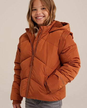 WE Fashion Winter jacket in Brown