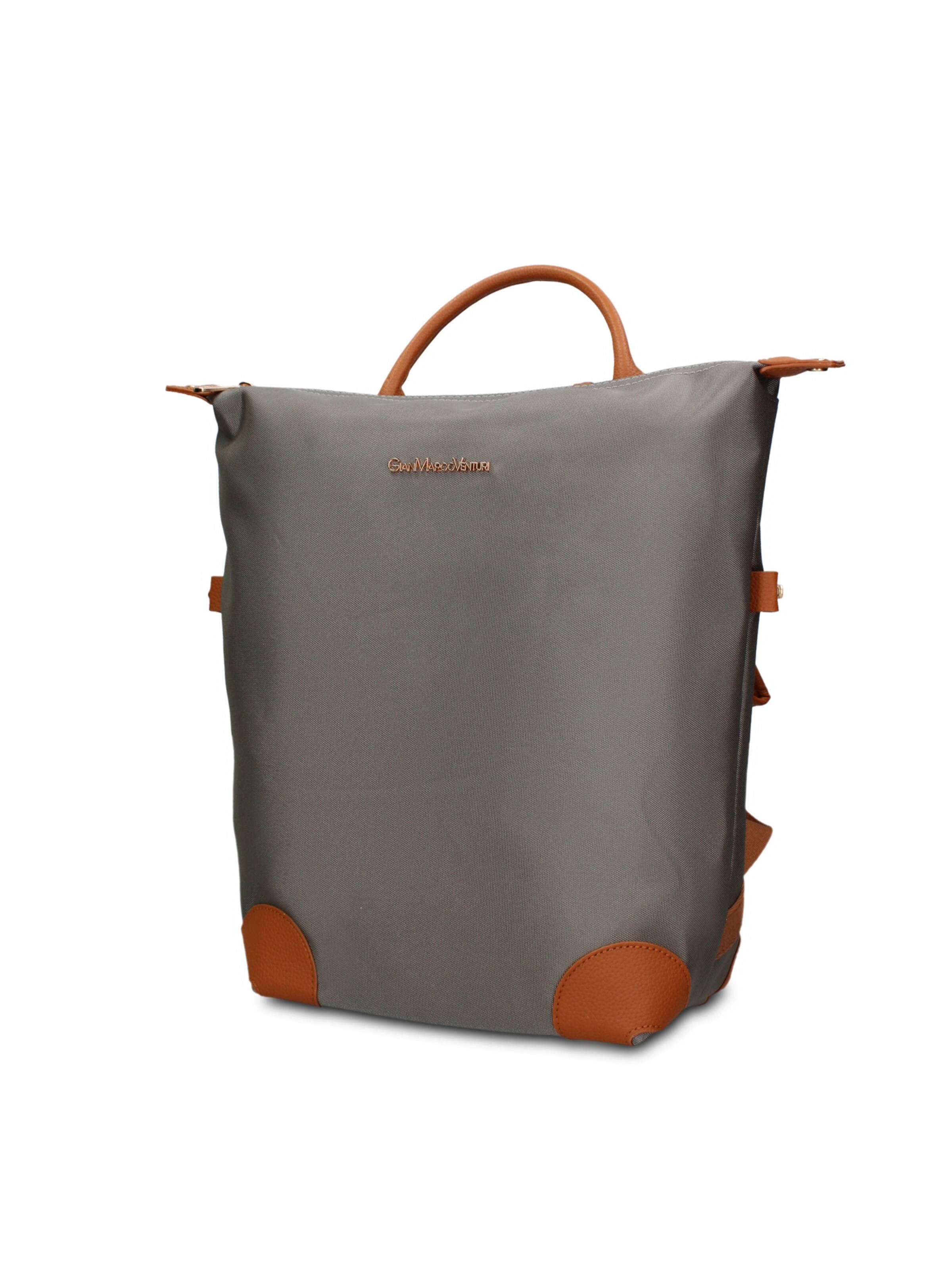 Zaino 'Zaino Novara Elite Gianmarco Venturi - Pelle Vegana 100% PU' di GianMarco Venturi in grigio