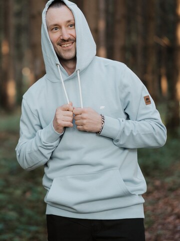 FORSBERG Sweatshirt 'Hoodie mit Logo auf Brust und Rücken' in Blue