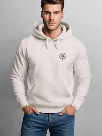 Neverless Sweatshirt 'Kompass' in Beige
