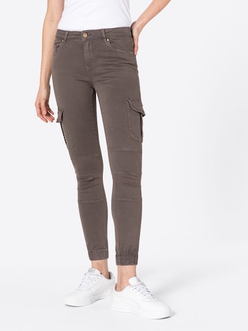 Coupe slim Jeans cargo 'Missouri' ONLY en marron : devant