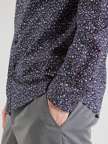 JACK & JONES Slim fit Button Up Shirt 'JPRBLABlackpool' in Blue