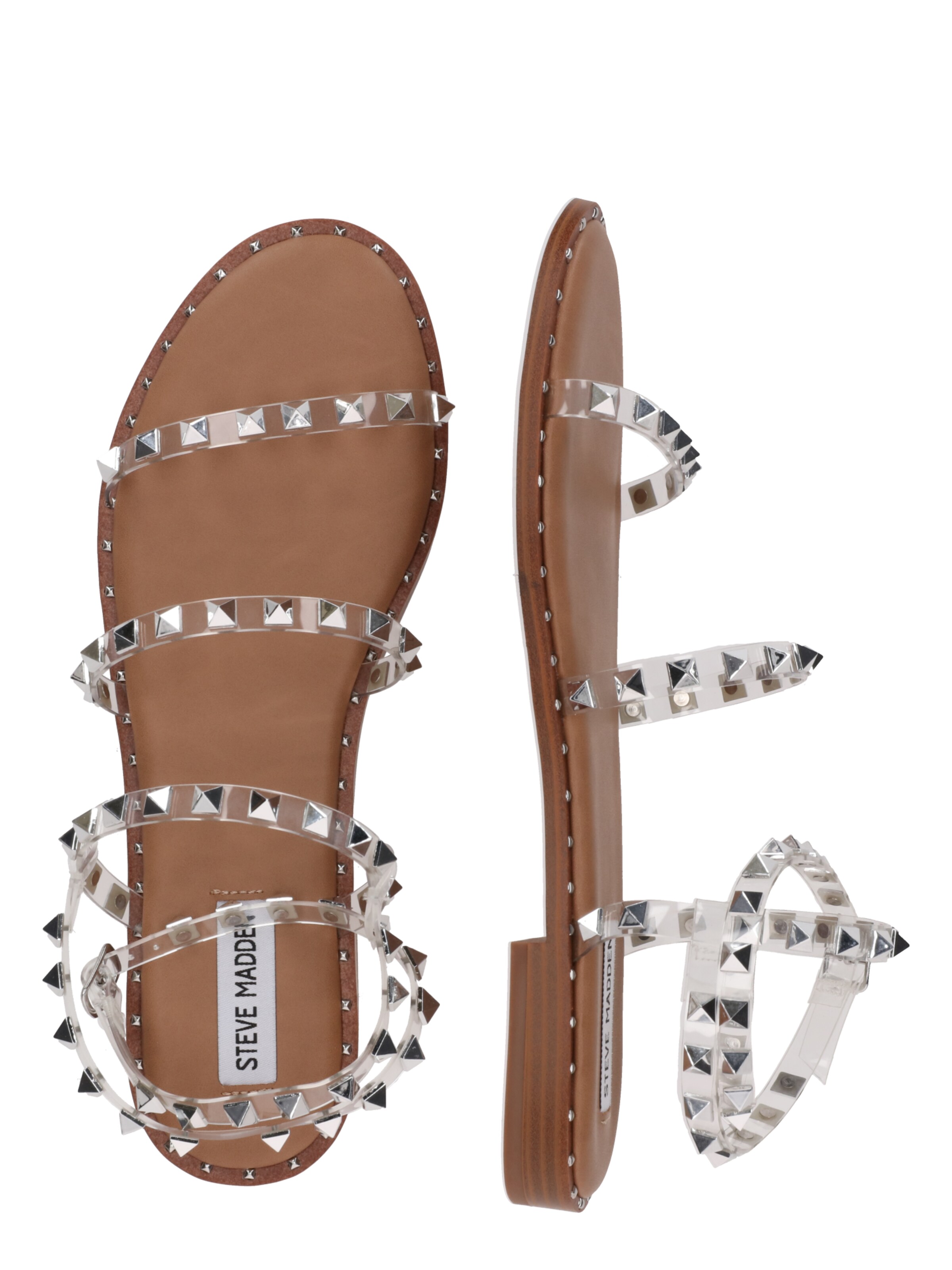 STEVE MADDEN Σανδάλι με λουράκια 'TRAVEL' σε ασημί