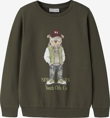 NAME IT Sweatshirt 'NKMOklokken' i brun: forside