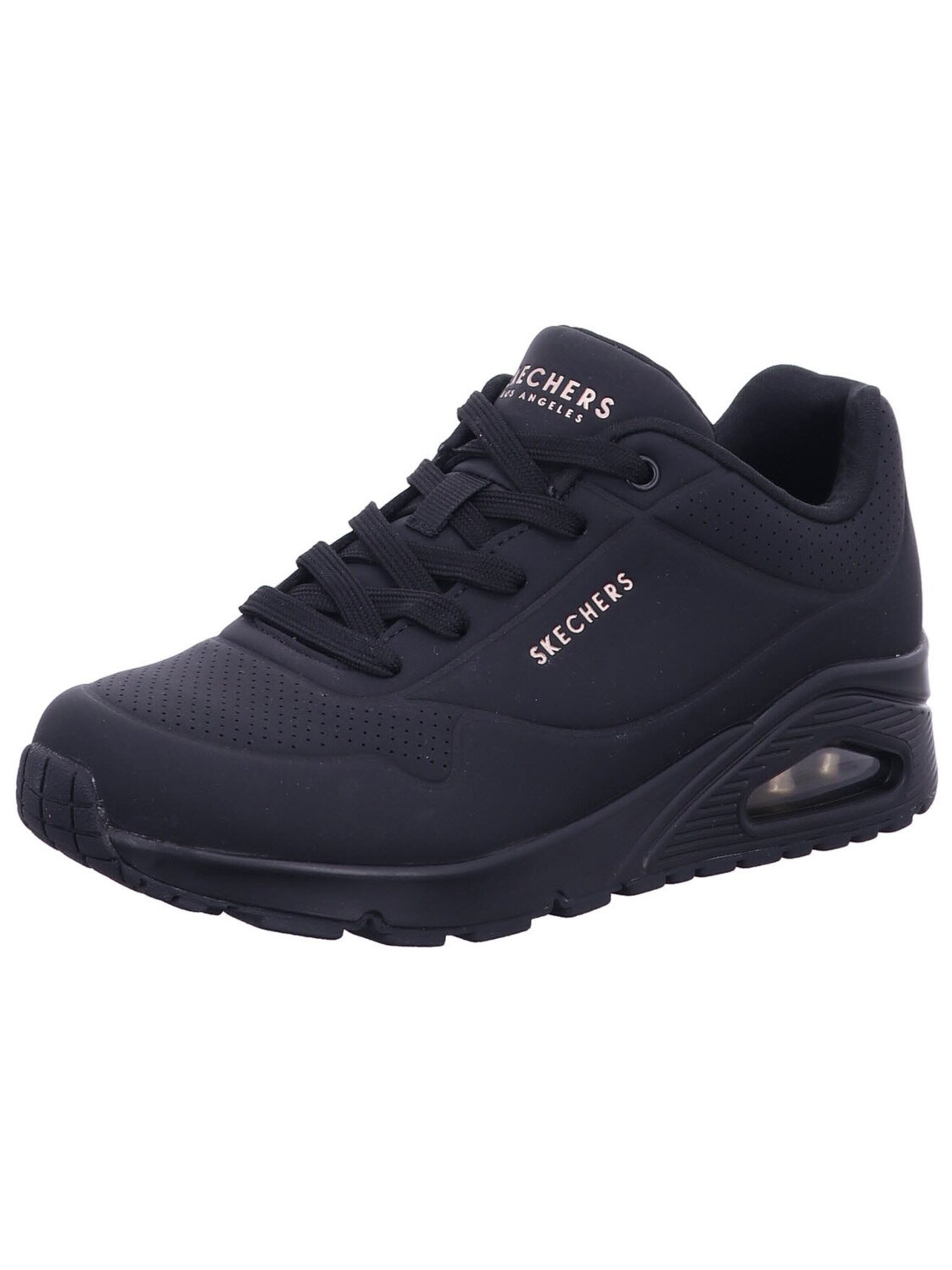 SKECHERS Schnürschuh 'Sneaker Damen 73690 BBK Kunststoff (Synthetik) in schwarz'‌‌‌‌‌‌ in Schwarz: Vorderseite