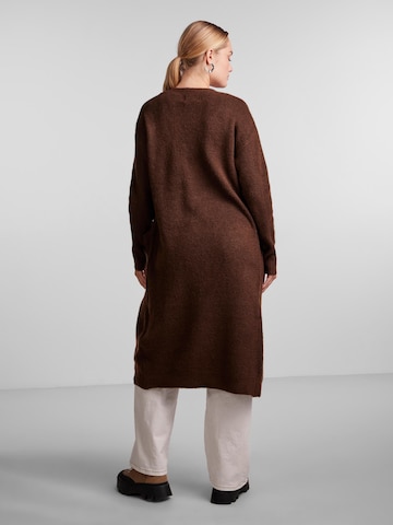 PIECES Knit cardigan 'Jennifer' in Brown