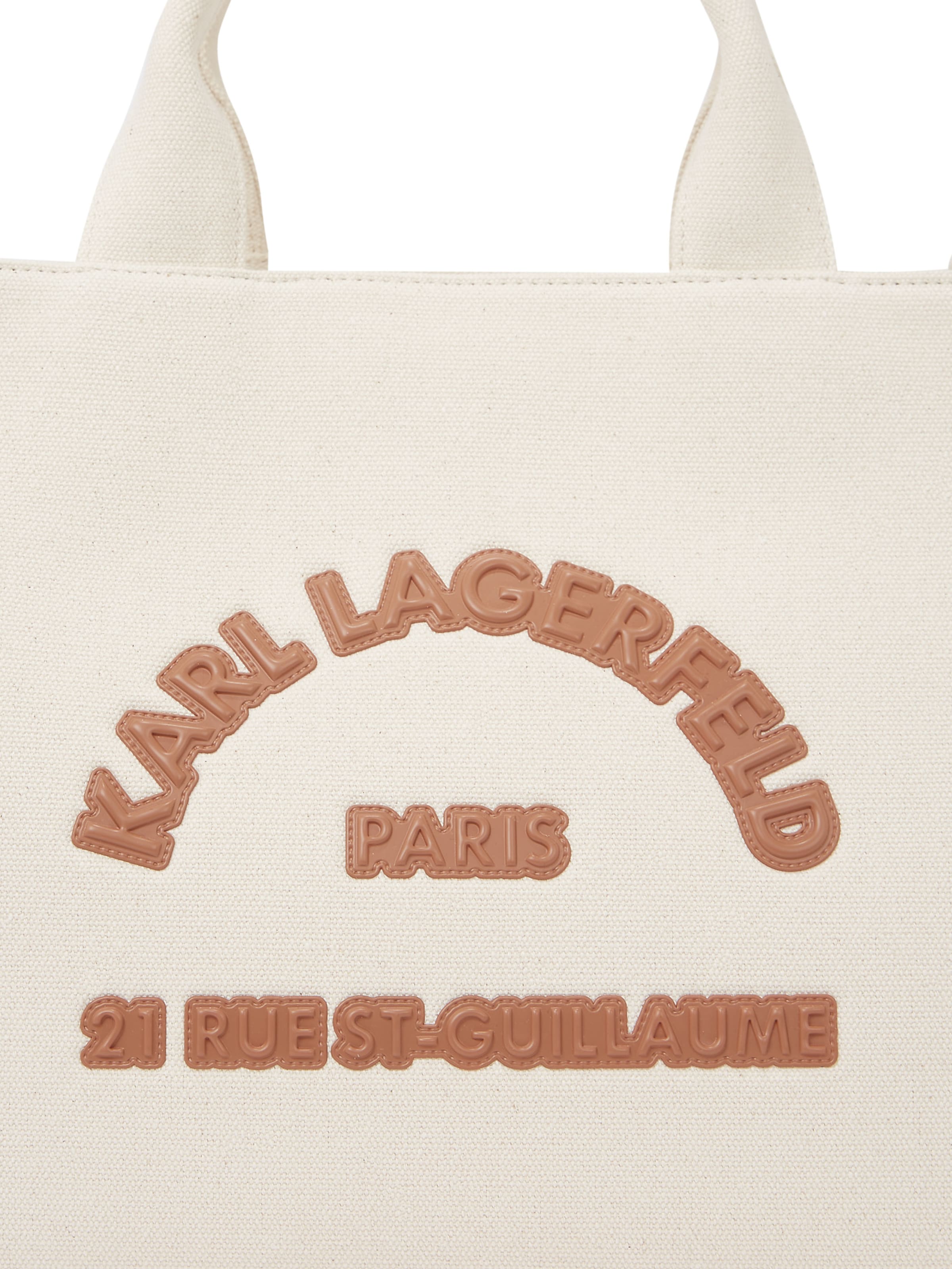 Plase de cumpărături ' MEDIUM RUE ST-GUILLAUME SQUARE PATCH ' de la Karl Lagerfeld pe bej