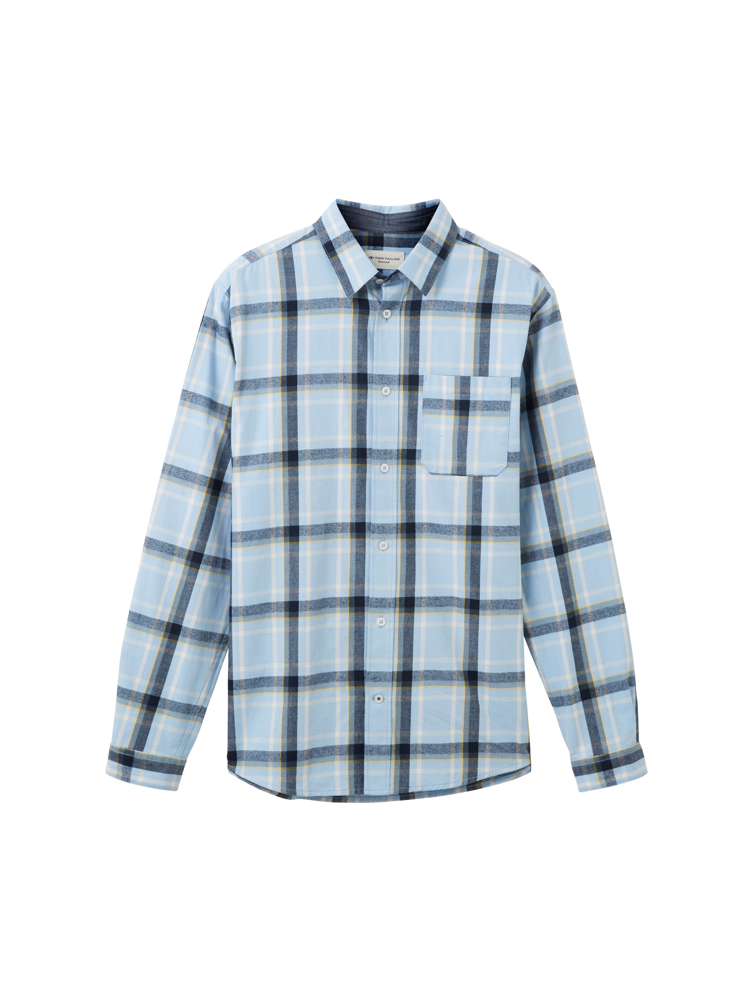 TOM TAILOR Regular fit Button Up Shirt in Blue: front