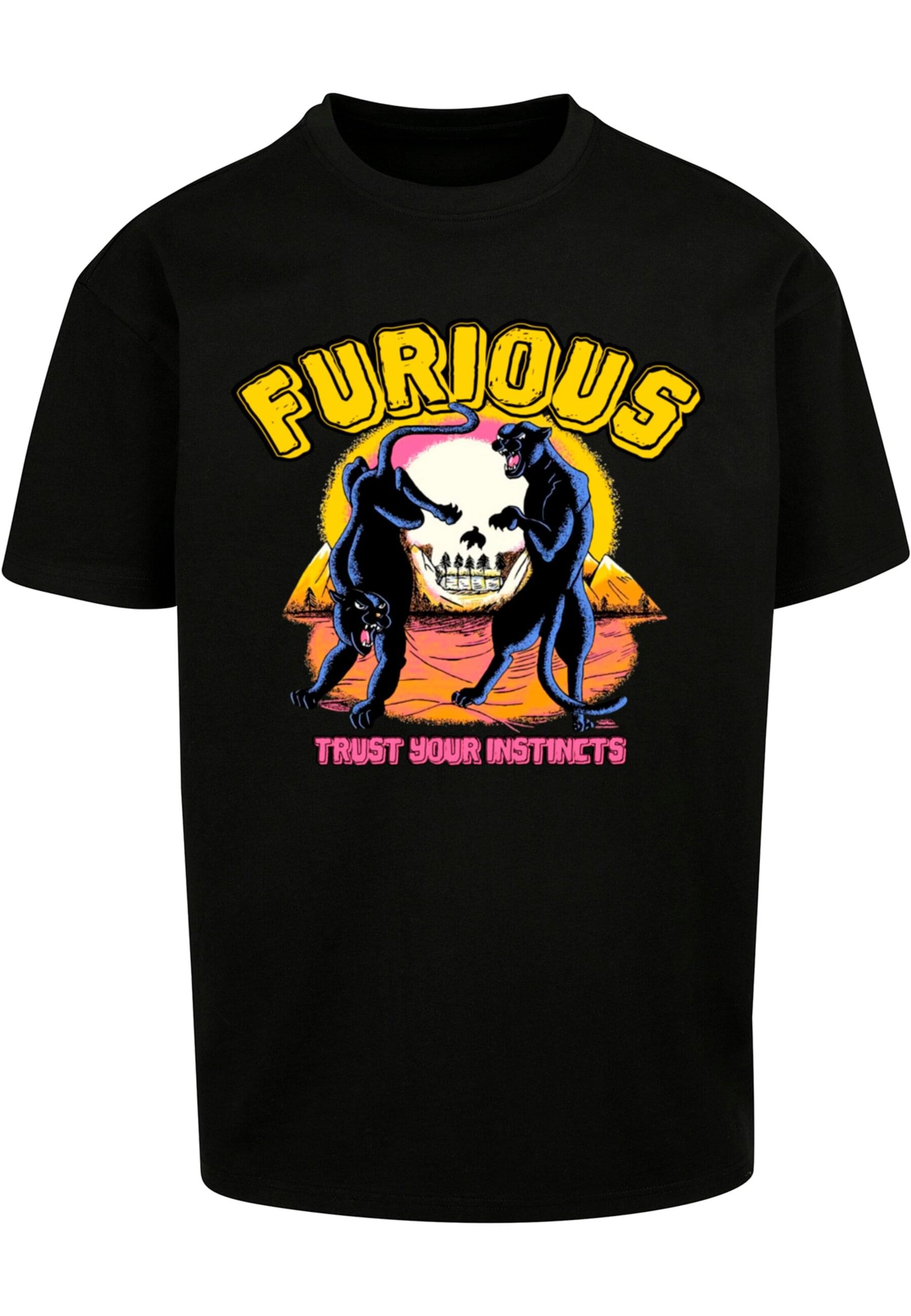 Maglietta 'Furious' di 2Y Premium in nero: frontale
