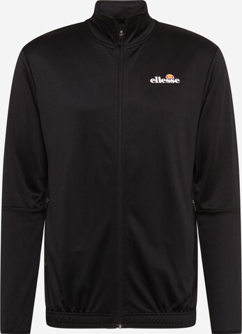 ELLESSE Regular fit Athletic Zip-Up Hoodie 'Marzo' in Black: front