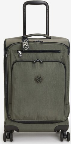 KIPLING Trolley 'New Youri Spin' in Green: front