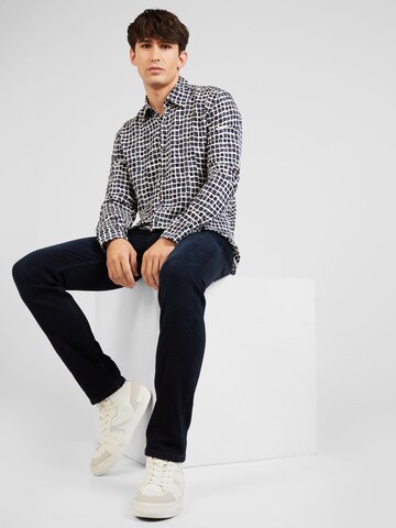 HUGO - Regular Fit Camisa 'Ermo' em azul