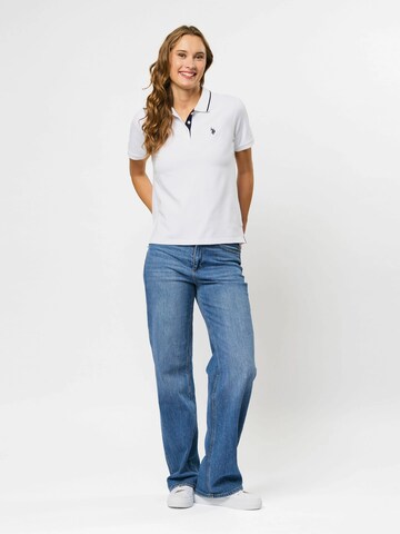 U.S. POLO ASSN. Poloshirt 'Holly' in Weiß