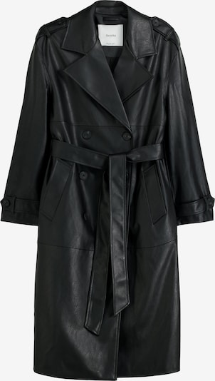 Bershka Manteau mi-saison en noir, Vue avec produit